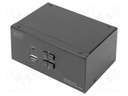 Device: KVM switch; USB 2.0; black