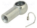 Mounting element for gas spring; Mat: zinc plated steel; 10mm