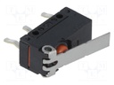 Microswitch SNAP ACTION; with lever; SPDT; 2A/125VAC; 2A/30VDC