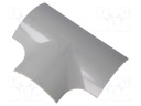 T-connector-cover; Colour: grey; Mat: ABS; UL94HB