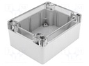 Enclosure: multipurpose; X: 90mm; Y: 115mm; Z: 55mm; polycarbonate