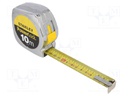 Measuring tape; L: 10m; Width: 25mm; Enclos.mat: metal; Class: II