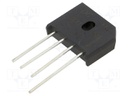 Bridge rectifier: single-phase; Urmax: 100V; If: 6A; Ifsm: 150A