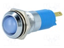 Indicator: LED; recessed; 24÷28VDC; 24÷28VAC; Cutout: Ø14.2mm; IP67