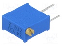 Potentiometer: mounting; multiturn; 2kΩ; 500mW; THT; ±10%; linear