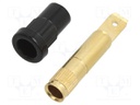 Socket; 4mm banana; 25A; 30VAC; 60VDC; black; gold-plated; 6.8mm