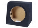 Car loudspeaker enclosure; MDF; black; textil; 15l; 250mm