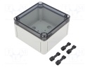 Enclosure: multipurpose; X: 110mm; Y: 110mm; Z: 66mm; TK PS; grey