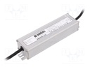 Power supply: switched-mode; LED; 60W; 12VDC; 5A; 90÷295VAC; IP66