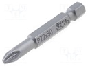 Screwdriver bit; Pozidriv®; PZ2; Overall len: 50mm; Torsion