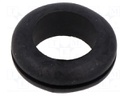 Grommet; black; UL94HB; TPR