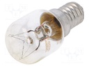 Filament lamp: miniature; 230VAC; 15W; E14; Ø25mm; L: 55mm; 85lm