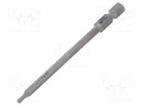 Screwdriver bit; Torx®,spherical; TX10; Overall len: 89mm