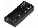 Holder; Leads: for PCB; Size: AAA,R3; Batt.no: 2; Colour: black