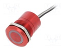 Switch: capacitive; Pos: 2; SPST-NC; 0.01A/12VDC; IP68; ON-OFF; 20mΩ