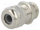 Cable gland; M12; IP68; Mat: brass; Body plating: nickel