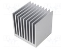 Heatsink: extruded; grilled; natural; L: 75mm; W: 80mm; H: 80mm; plain