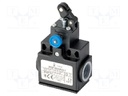 Limit switch; lever R 18mm, plastic roller Ø12,5mm,with reset