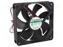 Fan: DC; axial; 24VDC; 120x120x25mm; 183.9m3/h; 44.5dBA; Vapo; 24AWG