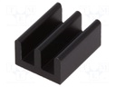 Heatsink: extruded; black; L: 13mm; W: 10mm; H: 6mm; 61K/W; aluminium