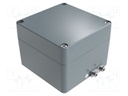 Enclosure: multipurpose; X: 120mm; Y: 122mm; Z: 91mm; aluminium; IP66