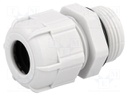 Cable gland; PG13,5; IP68; Mat: polyamide; grey; UL94V-2