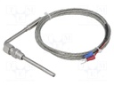 Sensor: temperature; thermocouple K; Insulation: fiberglass