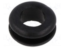 Grommet; black; UL94HB; TPR