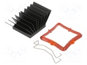 Heatsink: extruded; grilled; black; L: 30mm; W: 30mm; H: 19.5mm