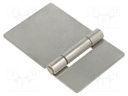 Hinge; Width: 90mm; stainless steel; H: 60mm; V: for welding