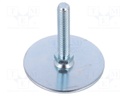 Foot of pin; Base dia: 80mm; M12; steel; Plunger length: 60mm