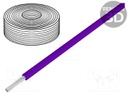 Wire; stranded; Cu; 0.5mm2; violet; PVC; 60V; 10m; Class: 5