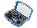 Kit: screwdriver bits; Kit: adapter,1/4" socket holder; 32pcs.