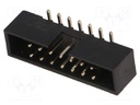 Socket; IDC; male; PIN: 14; vertical; SMT; gold flash; 2mm