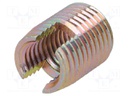 Threaded insert; hardened steel; zinc; M10; BN: 902; L: 18mm