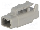 Connector: wire-wire; DTM; plug; female; PIN: 2; IP68; Locking: latch