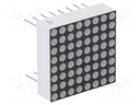 Display: LED; matrix; 8x8; red; 20÷40mcd; anode; 20x20mm; 2÷2.6V