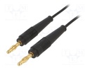 Test lead; 60VDC; 30VAC; 19A; 4mm banana plug-4mm banana plug