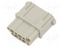 Heavy Duty Connector, MIXO Series, Insert, 12 Contacts, Receptacle