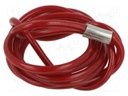 Rope; L: 1.8m; Mat: steel; Colour: red; Plating: vinyl