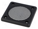 Loudspeaker grille; 73x73x7mm; Mat: ABS