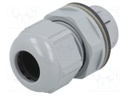 Cable gland; IP68; Mat: polyamide; dark grey; push-in