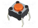 Microswitch TACT; SPST-NO; Pos: 2; 0.05A/24VDC; THT; none; 2.55N