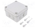 Enclosure: junction box; X: 111mm; Y: 111mm; Z: 68mm