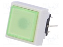 Switch: keypad; Pos: 2; DPDT; 0.1A/30VDC; green; Illumin: LED; green