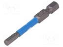 Screwdriver bit; Allen hex key; HEX 4mm; Overall len: 50mm