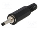 Plug; DC supply; female; 2,35/0,7mm; with strain relief; 2A