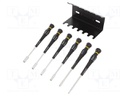 Kit: screwdrivers; Pcs: 6; hex socket; ESD