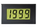 Voltmeter; digital,mounting; 0÷500V; on panel; snap fastener
