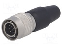 Plug; Connector: circular; HR10; male; PIN: 12; push-pull; 2A; 26AWG